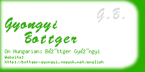 gyongyi bottger business card